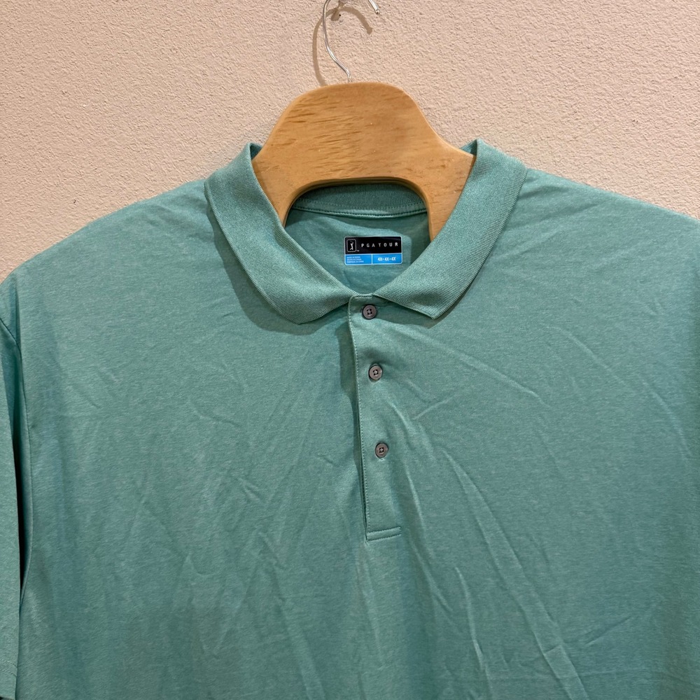 PGA‎ Tour Men's 4XL Golf Polo Shirt Short Sleeve Green